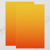 Papeterie Couleur Orange Jaune (Devant / Derrière)
