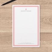 Papeterie Couleur Personnalisée Moderne Classique Ancre Pers