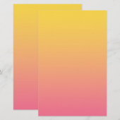 Papeterie Couleur Rose Jaune (Devant / Derrière)