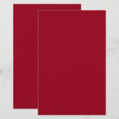 Papeterie Couleur solide Carmine (Devant / Derrière)