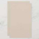 Papeterie Couleur solide en lin naturel (Devant / Derrière)