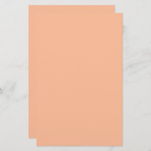 Papeterie Couleur solide Fuzz Peach (Devant / Derrière)