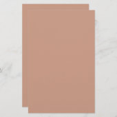 Papeterie Couleur solide rose Tan (Devant / Derrière)