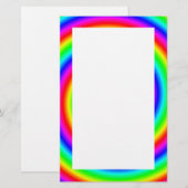 Papeterie Couleurs d'arc-en-ciel. Spirale lumineuse et (Devant / Derrière)