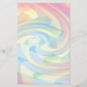 Papeterie Couleurs douces Pastel Swirl Jaune Rose Bleu Abstr (Devant)