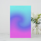 Papeterie Couleurs douces Pastel Swirl rose bleu violet Aqua (Debout devant)