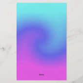 Papeterie Couleurs douces Pastel Swirl rose bleu violet Aqua (Dos)