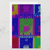 Papeterie Couleurs spéciales Père Noël HoHoho Pop Art (Devant / Derrière)