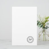 Papeterie Couronne de laurier noir monogrammée (Debout devant)