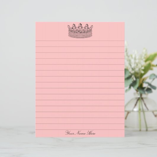 Papeterie Couronne rose (Debout devant)