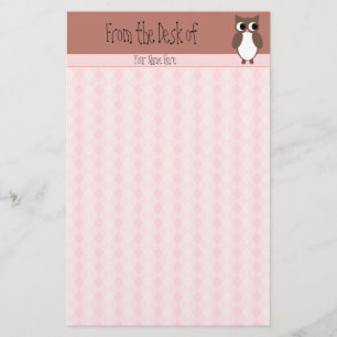 Papeterie Coutume Brown mignonne de hibou