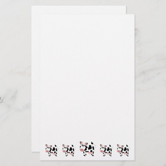 Papeterie Cow Design (Devant / Derrière)