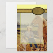 Papeterie Cow-girl vintage (Devant / Derrière)