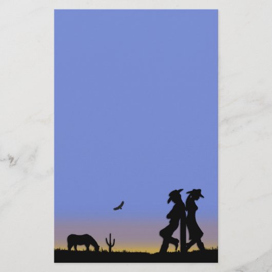 Papeterie Cowboy occidental (Devant)