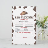 Papeterie Cowboy Rodeo Baby shower Prédictions Activité (Debout devant)