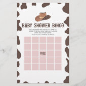 Papeterie Cowboy Rodeo Western Bingo Baby shower Jeu (Devant)