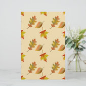 Papeterie Cozy autumn maple leaves oak leaves (Debout devant)
