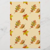 Papeterie Cozy autumn maple leaves oak leaves (Dos)
