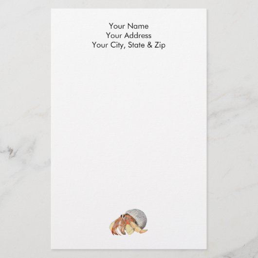 Papeterie Crabe hermite (Devant)