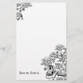 Papeterie Crâne de fleur (Devant)