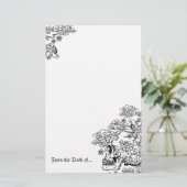 Papeterie Crâne de fleur (Debout devant)