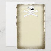 Papeterie Crâne et os croisés (Devant / Derrière)