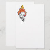 Papeterie Crâne flamboyant (Devant / Derrière)