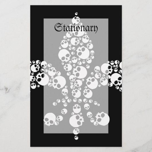 Papeterie Crâne Fleur de Lis (Devant)