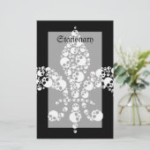 Papeterie Crâne Fleur de Lis (Debout devant)