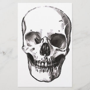 Papeterie Crâne noir et blanc