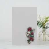 Papeterie Crâne occidental avec les roses rouges et le (Debout devant)