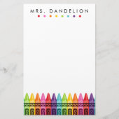 Papeterie Crayons arc-en-ciel | Enseignant de jardin d'enfan (Devant)