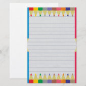 Papeterie Crayons colorés (Devant / Derrière)
