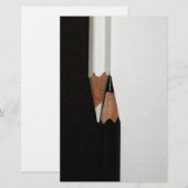 Papeterie crayons noir blanc (Devant / Derrière)