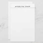 Papeterie Création professionnelle blanche élégante simple (Devant / Derrière)