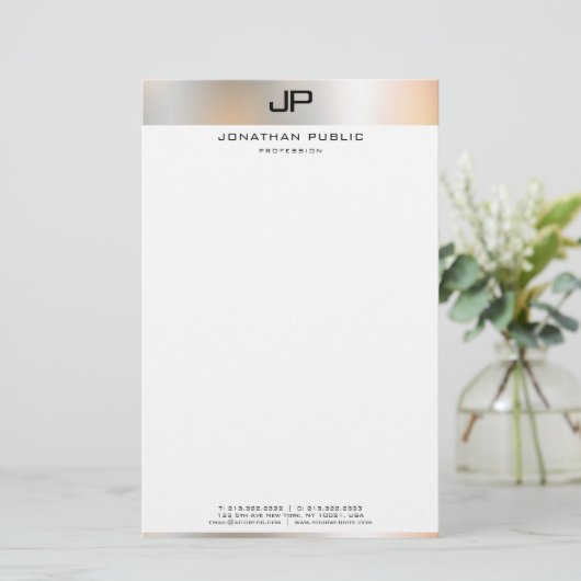 Papeterie Creative Black Blanc Moderne Simple Modèle (Debout devant)