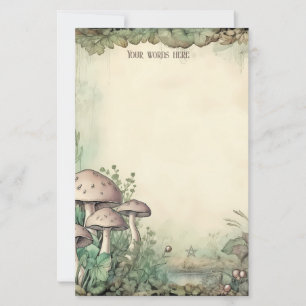Papeterie Créez vos champignons roses fantaisistes