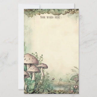 Papeterie Créez vos champignons roses fantaisistes