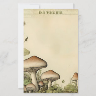 Papeterie Créez Vos Propres Champignons Bruns Fantaisistes