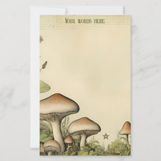 Papeterie Créez Vos Propres Champignons Bruns Fantaisistes