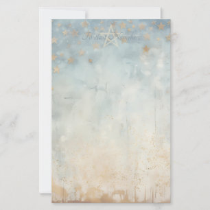 Papeterie Créez Vos Propres Étoiles Grunge Or Bleu Céleste