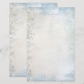 Papeterie Créez vos propres oeillets blancs shabby chic (Devant / Derrière)