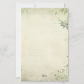 Papeterie Créez Votre Propre Feuillage Vert Shabby Chic (Dos)