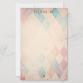 Papeterie Créez Votre Propre Floral Harlequin Pastel Grunge