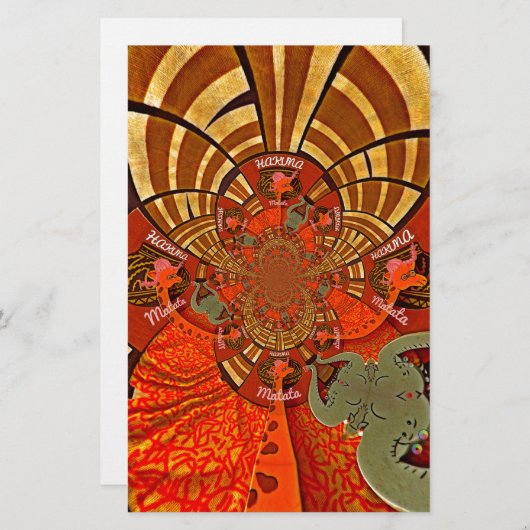 Papeterie Créez votre propre Giraffe africaine unique design (Devant / Derrière)