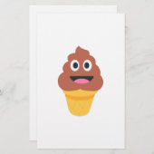 Papeterie crème glacée cône émoji (Devant / Derrière)