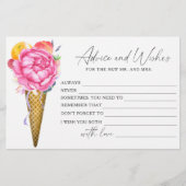 Papeterie Crème glacée - Conseil Fête des mariées et souhait (Devant)