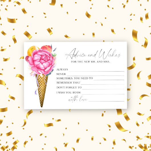 Papeterie Crème glacée - Conseil Fête des mariées et souhait