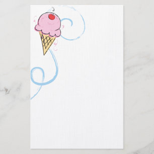 Papeterie Crème glacée de cerise