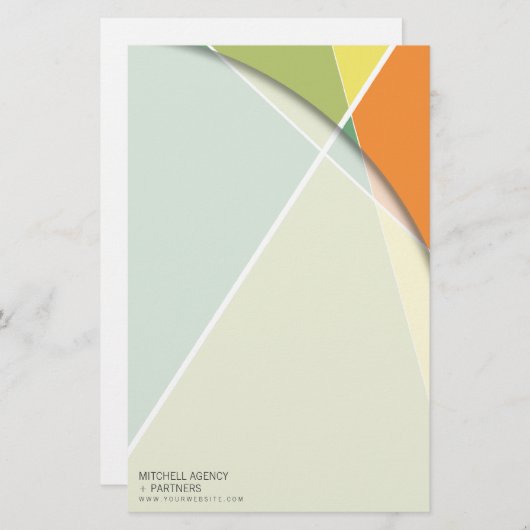 Papeterie Criss Cross Geometry Motif de style (Devant / Derrière)